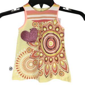 New Desigual Girls' Blouse "LEIRE" Print Colorful 6-9 Months